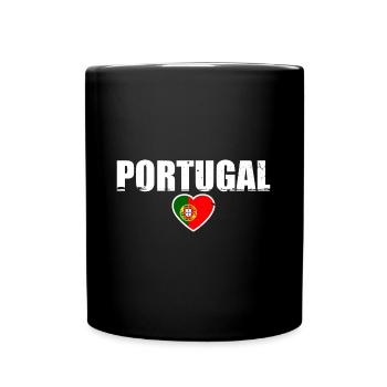 Portugal Vintage Drapeau portugais - Mug uni - noir - Devant