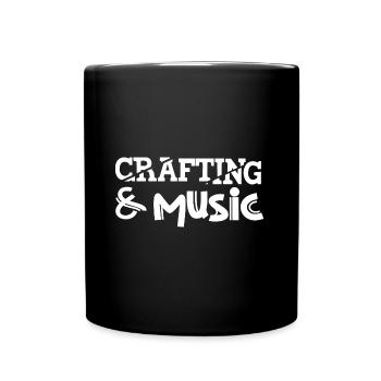 Crafting and Music Hobby Designer Scrapbooking - Full Colour Mug - black - Front