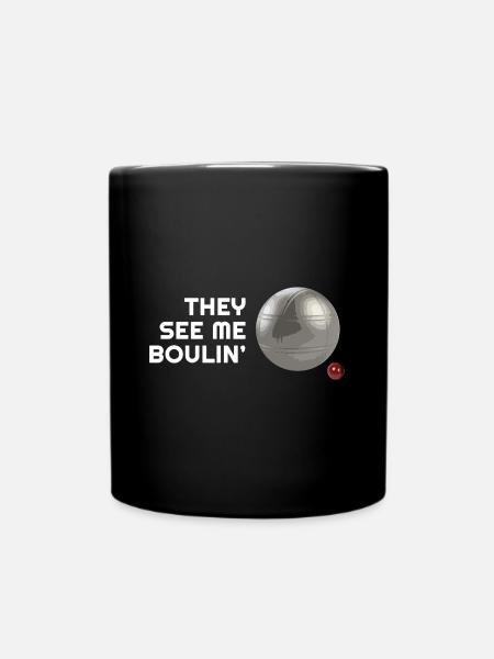 Boule Sport Funny Sayings Boccia Outfit Summer - Full Colour Mug - black