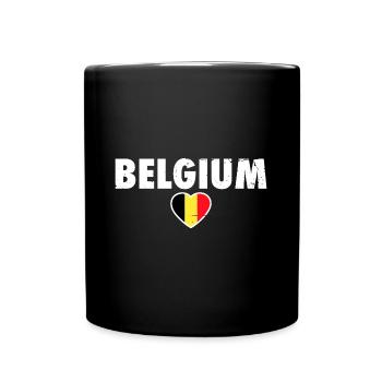 Belgium Belgium Belgian flag - Full Colour Mug - black - Front