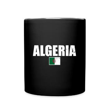 Algeria Algerien Algerische Flagge - Tasse einfarbig - Schwarz - Vorne
