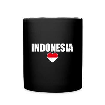 Indonesien Indonesische Flagge Indonesier - Tasse einfarbig - Schwarz - Vorne