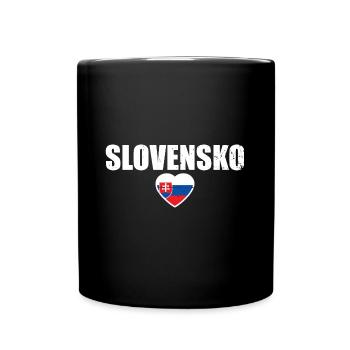 Slovensko Slowakei Slowakische Flagge Slowake - Tasse einfarbig - Schwarz - Vorne