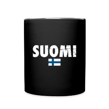 Suomi Finland Finnish flag Finn - Full Colour Mug - black - Front