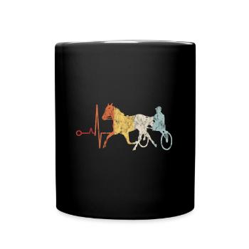 Trotter courses de trot dans un style rétro ou vintage - Mug uni - noir - Devant