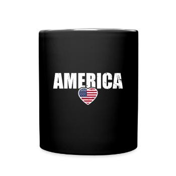 Amérique Drapeau américain États-Unis - Mug uni - noir - Devant