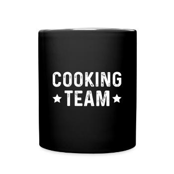 Cooking Team - Tasse einfarbig - Schwarz - Vorne