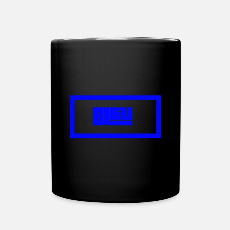 Blue - Full Colour Mug - black