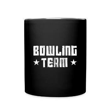 Bowling Team - Tasse einfarbig - Schwarz - Vorne