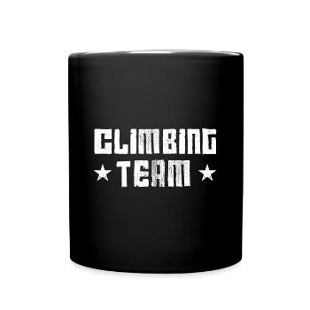 Climbing Team - Tasse einfarbig - Schwarz - Vorne