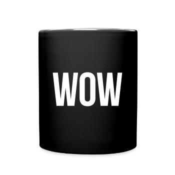 WOW - Tasse einfarbig - Schwarz - Vorne