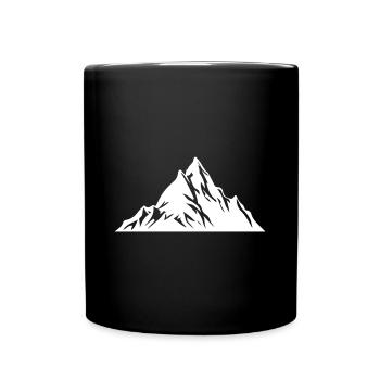 Mountains Nature Silhouette - Full Colour Mug - black - Front