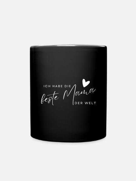 BESTE MAMA - Baby Geschenkidee Muttertag - Tasse einfarbig - Schwarz