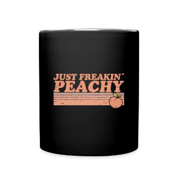 juste pêche - peach fruit dicton - Mug uni - noir - Devant