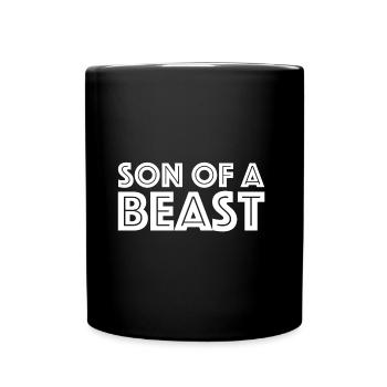 Fils d’une bête | Fitness, Mode de vie, Protéines - Mug uni - noir - Devant