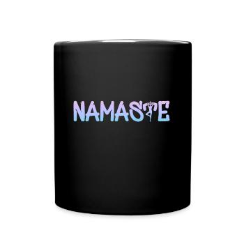 Yoga Om Namaste Chakra - Tasse einfarbig - Schwarz - Vorne