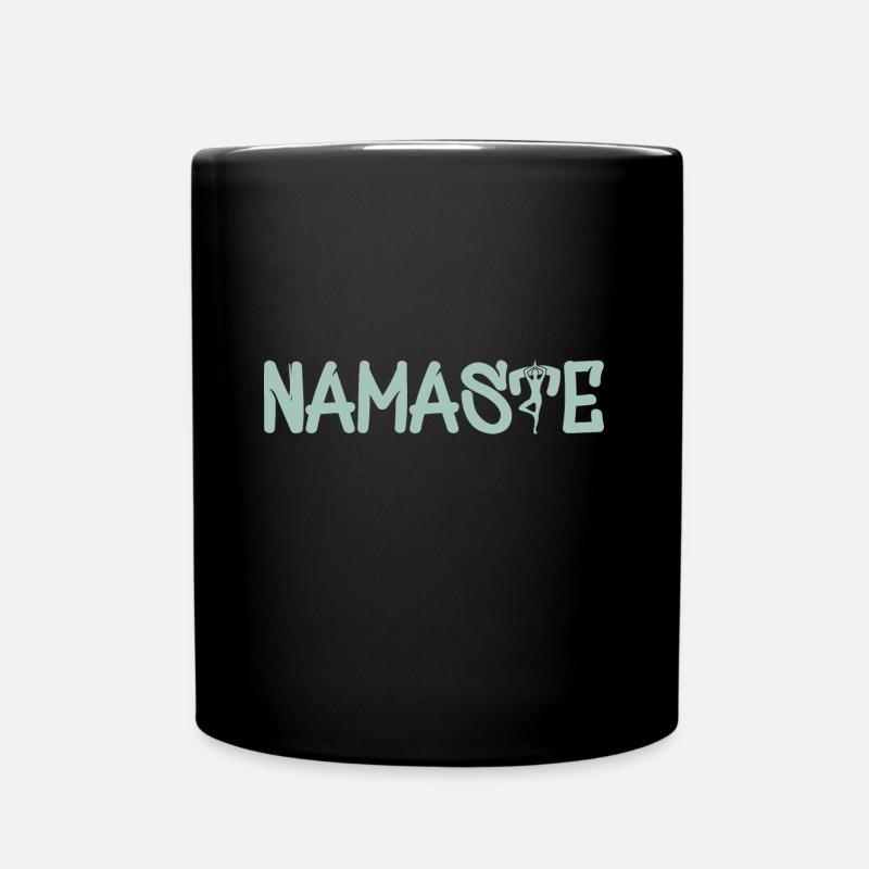 Yoga Namaste - Tasse einfarbig - Schwarz