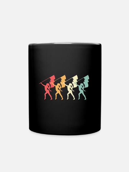 Fasching Fahnenschwingen Fahnenschwenker Karneval - Tasse einfarbig - Schwarz