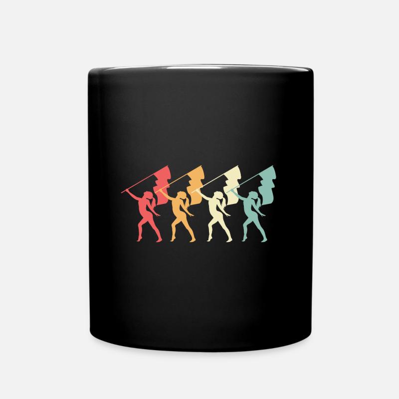 Fasching Fahnenschwingen Fahnenschwenker Karneval - Tasse einfarbig - Schwarz