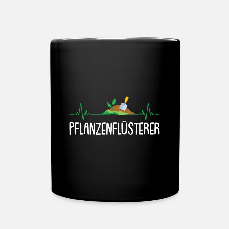 Pflanzen Flüsterer Herzschlag Hobbygärtner - Tasse einfarbig - Schwarz