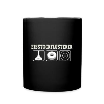 Eisstockschießen Eisstock Flüsterer Stockschießen - Tasse einfarbig - Schwarz - Vorne