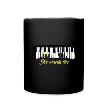 Piano Piano Électrique Piano Piano Debout Piano - Mug uni - noir - Devant