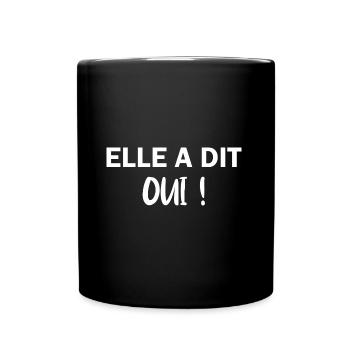 Elle a dit oui! T-shirt marié homme fête des pères - Mug uni - noir - Devant