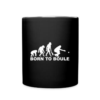 Born To Boule Humour Homme Pétanque - Mug uni - noir - Devant