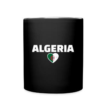 Algeria Algerien Algerische Flagge - Tasse einfarbig - Schwarz - Vorne