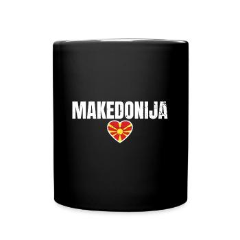 Makedonija Nordmazedonien Mazedonisch Mazedonier - Tasse einfarbig - Schwarz - Vorne
