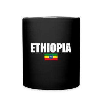 Ethiopia Ethiopia Ethiopian Flag Ethiopian - Full Colour Mug - black - Front
