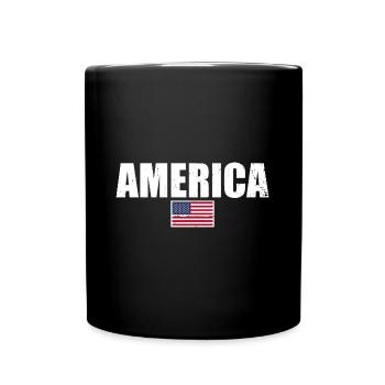 Amérique Drapeau américain États-Unis - Mug uni - noir - Devant