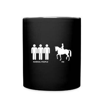 Dressage Cavalier de dressage Cheval d’équitation - Mug uni - noir - Devant