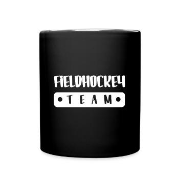 Fieldhockey Team - Tasse einfarbig - Schwarz - Vorne