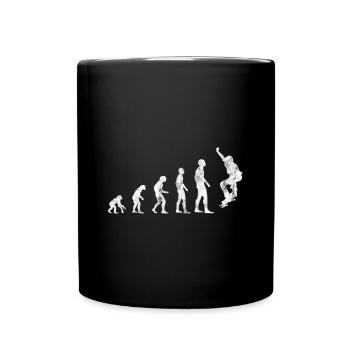 Evolution Skateboarder Skateboard Skater Skate - Tasse einfarbig - Schwarz - Vorne