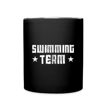 Swimming Team - Tasse einfarbig - Schwarz - Vorne