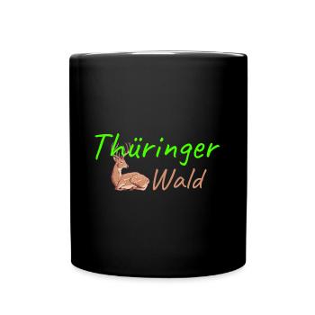 Thüringer Wald Thüringen Heimat Erfurt Wandern - Tasse einfarbig - Schwarz - Vorne