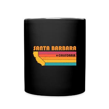 Santa Barbara Californien Surfer Sommer Retro - Tasse einfarbig - Schwarz - Vorne