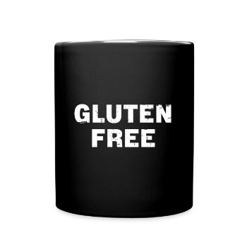 Gluten Free - Zöliakie Glutenfrei - Tasse einfarbig - Schwarz - Vorne