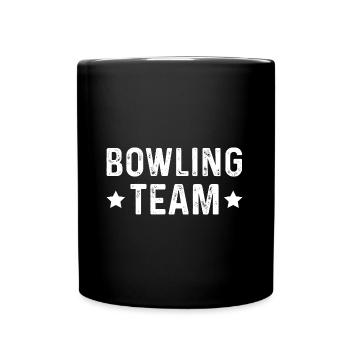 Bowling Team - Tasse einfarbig - Schwarz - Vorne