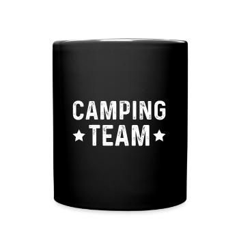 Camping Team - Tasse einfarbig - Schwarz - Vorne