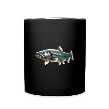 Lachs - Tasse einfarbig - Schwarz - Vorne