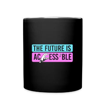 Blindenschrift Braille Blind - Full Colour Mug - black - Front