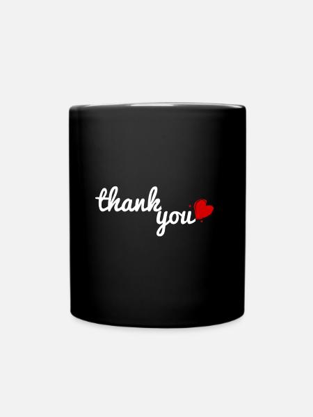 merci <3 merci coeur - Mug uni - noir