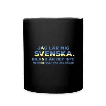 Learn Swedish - Full Colour Mug - black - Front