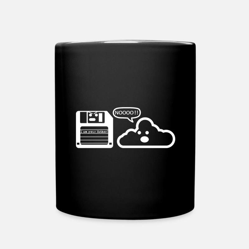 Diskette Cloud Programmierer - Tasse einfarbig - Schwarz