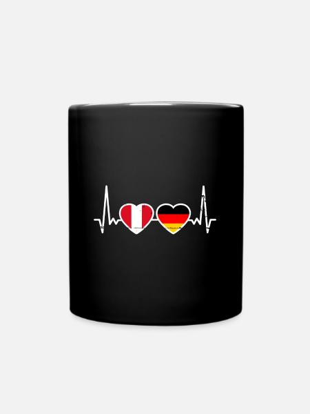 Peru Deutschland Peruanische Deutsche Flagge - Tasse einfarbig - Schwarz