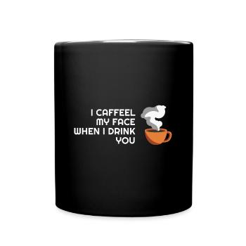 Lustige Kaffeetrinker Sprüche Parodie für Barista - Tasse einfarbig - Schwarz - Vorne
