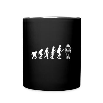 évolution apiculteur t-shirt homme abeille - Mug uni - noir - Devant