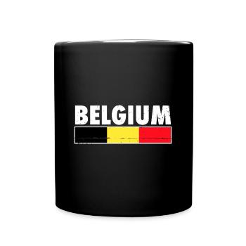Belgium Belgium Belgian flag - Full Colour Mug - black - Front